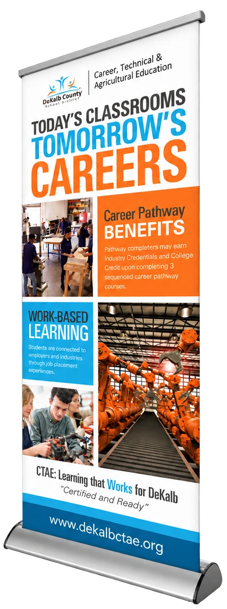 Retractable Tradeshow Banner Designed by 11 Fingers Design for Dekalb County CTAE