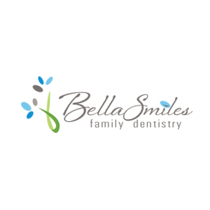 Logo for Bella Smiles family dentistry by 11 Fingers Design